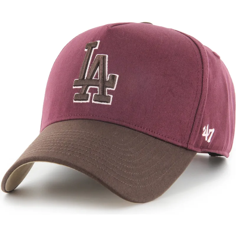 siltovka-zaoblena-cervena-snapback-mvp-dt-sure-shot-two-tone-cotton-los-angeles-dodgers-mlb-47-brand