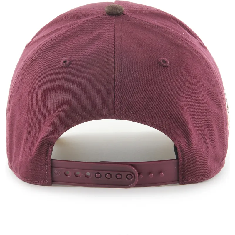 cap-zaoblena-red-snapback-granate-mvp-dt-sure-shot-two-tone-cotton-los-angeles-dodgers-mlb-47-brand