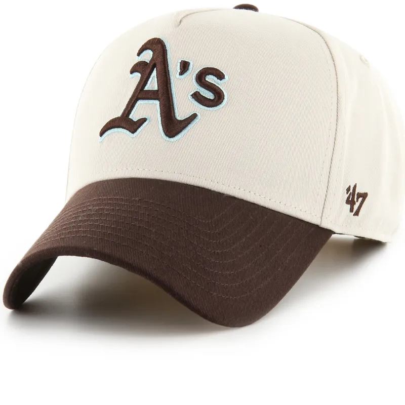 siltovka-zaoblena-bezova-snapback-mvp-dt-sure-shot-two-tone-cotton-oakland-athletics-mlb-47-brand