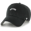 cap-zaoblena-black-adjustable-strap-clean-up-base-runner-script-new-york-yankees-mlb-47-brand