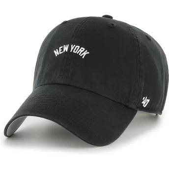 Cap zaoblená black adjustable strap Clean Up Base Runner Script New York Yankees MLB 47 Brand