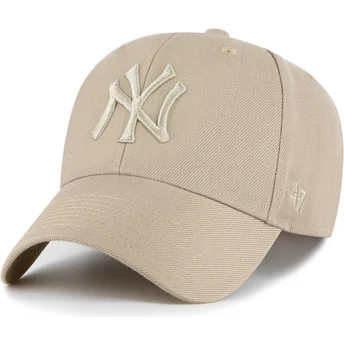 Cap zaoblená khaki snapback khaki MVP New York Yankees MLB 47 Brand