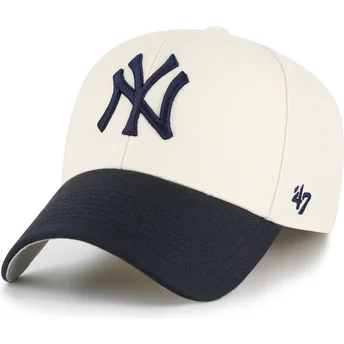 Cap zaoblená beige adjustable strap MVP Two Tone New York Yankees MLB 47 Brand