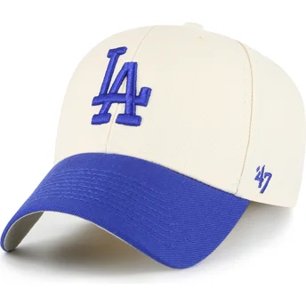 Gorra curva beige y azul ajustable MVP Two Tone de Los Angeles Dodgers MLB de 47 Brand