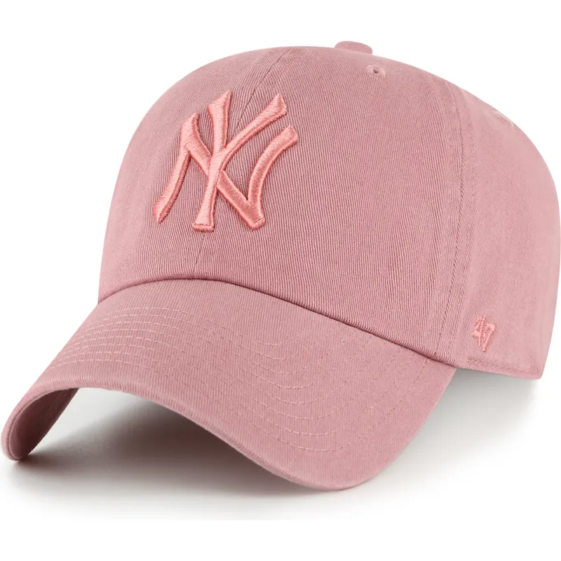 siltovka-zaoblena-ruzova-nastavitelny-clean-up-new-york-yankees-mlb-47-brand