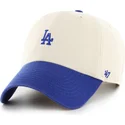 cap-zaoblena-beige-adjustable-strap-clean-up-base-runner-sure-shot-two-tone-los-angeles-dodgers-mlb-47-brand