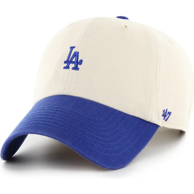 siltovky-zaoblena-bezova-nastavitelny-pasik-clean-up-base-runner-sure-shot-two-tone-los-angeles-dodgers-mlb-47-brand