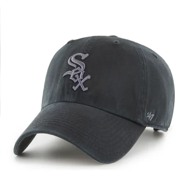 Šiltovky zaoblená čierna nastaviteľný pásik Clean Up Chicago White Sox MLB 47 Brand