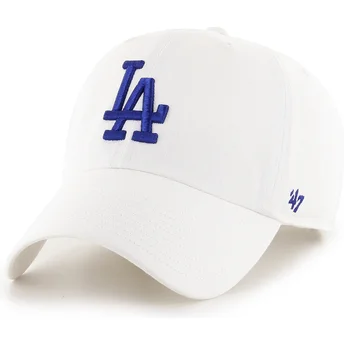 Šiltovky zaoblená biely nastaviteľný pásik Clean Up Los Angeles Dodgers MLB 47 Brand