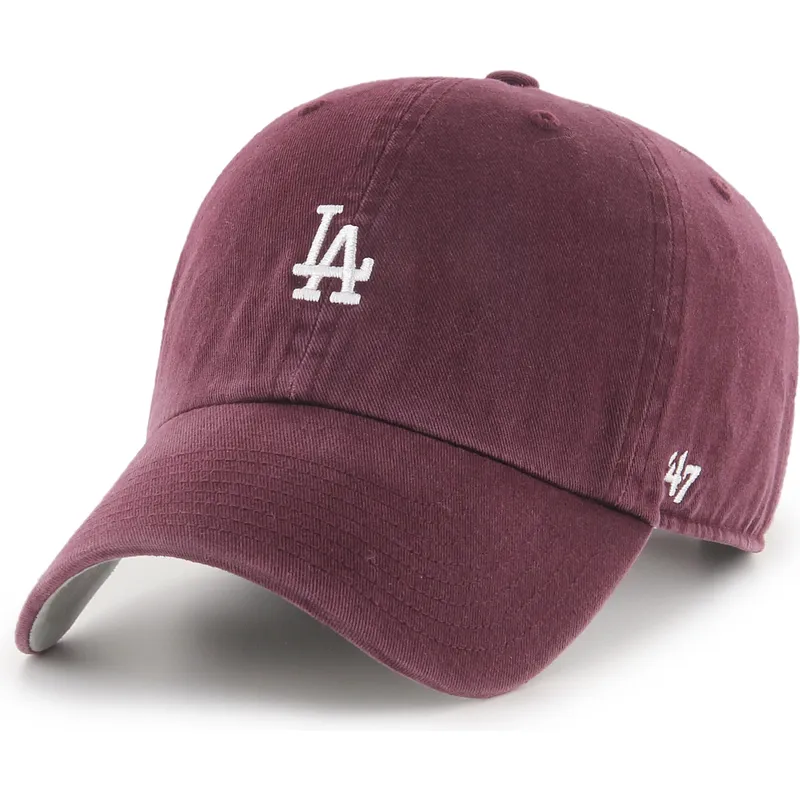 gorra-curva-granate-ajustable-clean-up-base-runner-de-los-angeles-dodgers-mlb-de-47-brand