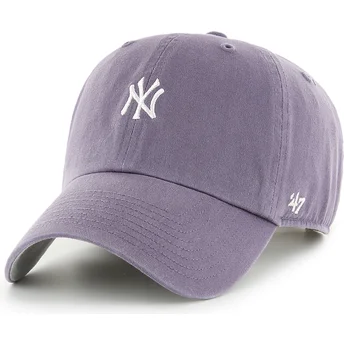 Šiltovky zaoblená fialová nastaviteľný pásik Clean Up Base Runner Iris New York Yankees MLB 47 Brand