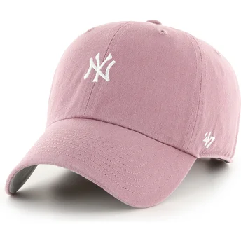 Cap zaoblená pink adjustable strap Clean Up Base Runner Mini New York Yankees MLB 47 Brand