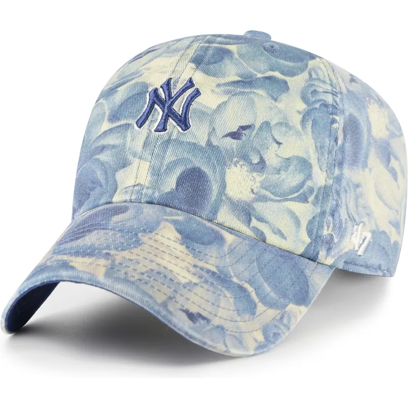 cap-zaoblena-blue-adjustable-strap-clean-up-gardenia-new-york-yankees-mlb-47-brand cap-zaoblena-blue-adjustable-strap-clean-up-gardenia-new-york-yankees-mlb-47-brand