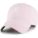 cap-zaoblena-pink-adjustable-strap-clean-up-cord-base-runner-new-york-yankees-mlb-47-brand