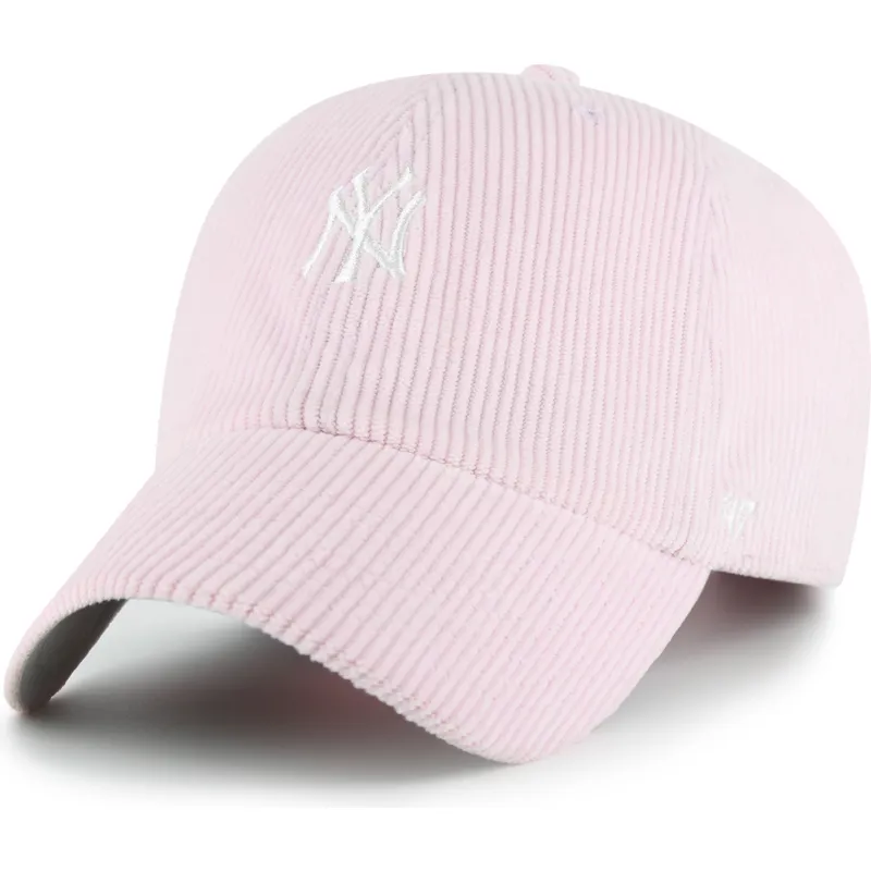 cap-zaoblena-pink-adjustable-strap-clean-up-cord-base-runner-new-york-yankees-mlb-47-brand