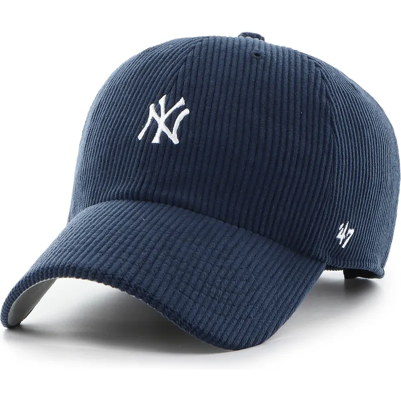 cap-zaoblena-navy-blue-adjustable-strap-clean-up-cord-base-runner-new-york-yankees-mlb-47-brand cap-zaoblena-navy-blue-adjustable-strap-clean-up-cord-base-runner-new-york-yankees-mlb-47-brand