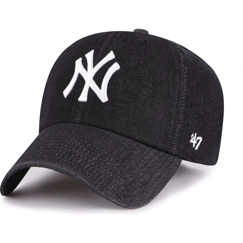 cap-zaoblena-black-adjustable-strap-clean-up-lennon-new-york-yankees-mlb-47-brand