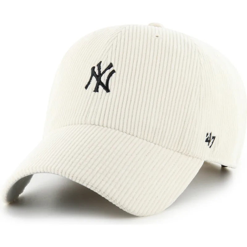 siltovky-zaoblena-bezova-nastavitelny-pasik-clean-up-cord-base-runner-new-york-yankees-mlb-47-brand