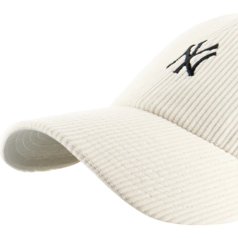 beige-gebogene-verstellbare-kappe-clean-up-cord-base-runner-der-new-york-yankees-mlb-von-47-brand