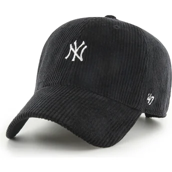 Cap zaoblená black adjustable strap Clean Up Cord Base Runner New York Yankees MLB 47 Brand