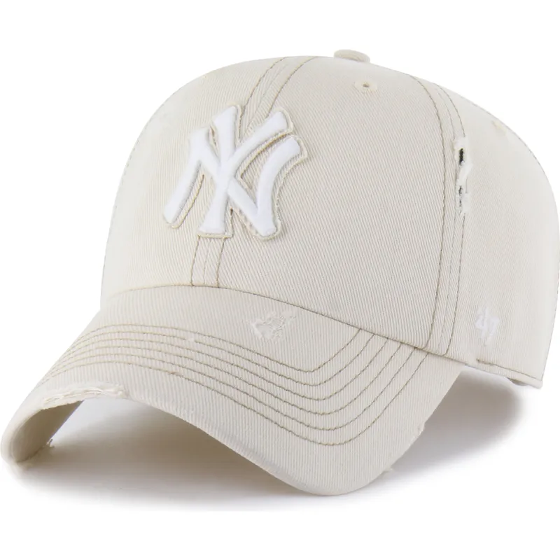 cap-zaoblena-beige-adjustable-strap-clean-up-weathered-mojave-new-york-yankees-mlb-47-brand
