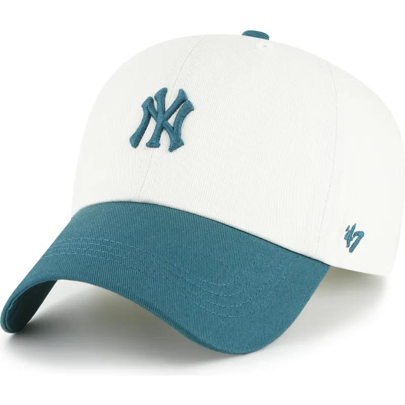 cap-zaoblena-beige-adjustable-strap-clean-up-contemporary-two-tone-new-york-yankees-mlb-47-brand cap-zaoblena-beige-adjustable-strap-clean-up-contemporary-two-tone-new-york-yankees-mlb-47-brand