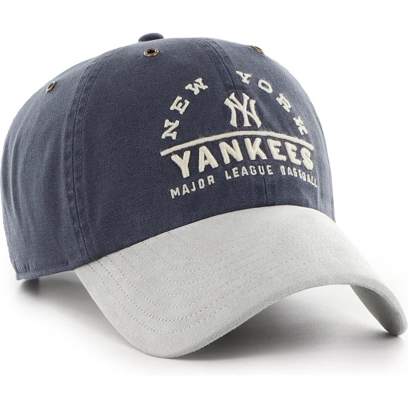 cap-zaoblena-navy-blue-adjustable-strap-clean-up-windham-suede-vintage-new-york-yankees-mlb-47-brand