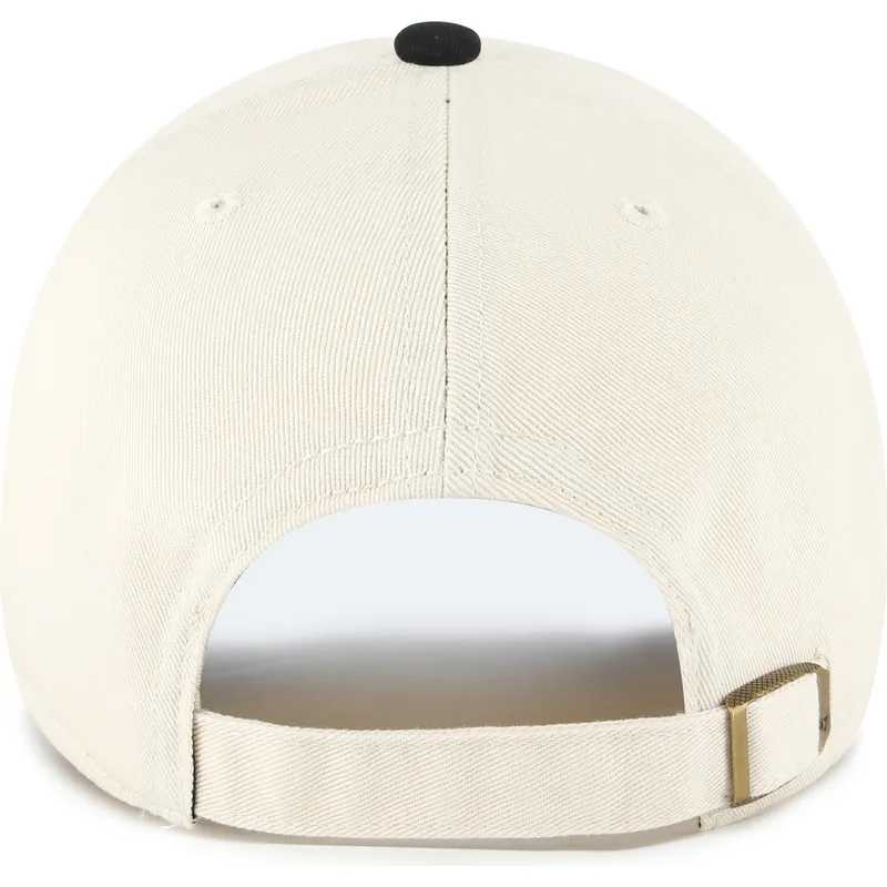 47-brand-curved-brim-clean-up-windham-new-york-yankees-mlb-beige-and-black-adjustable-cap