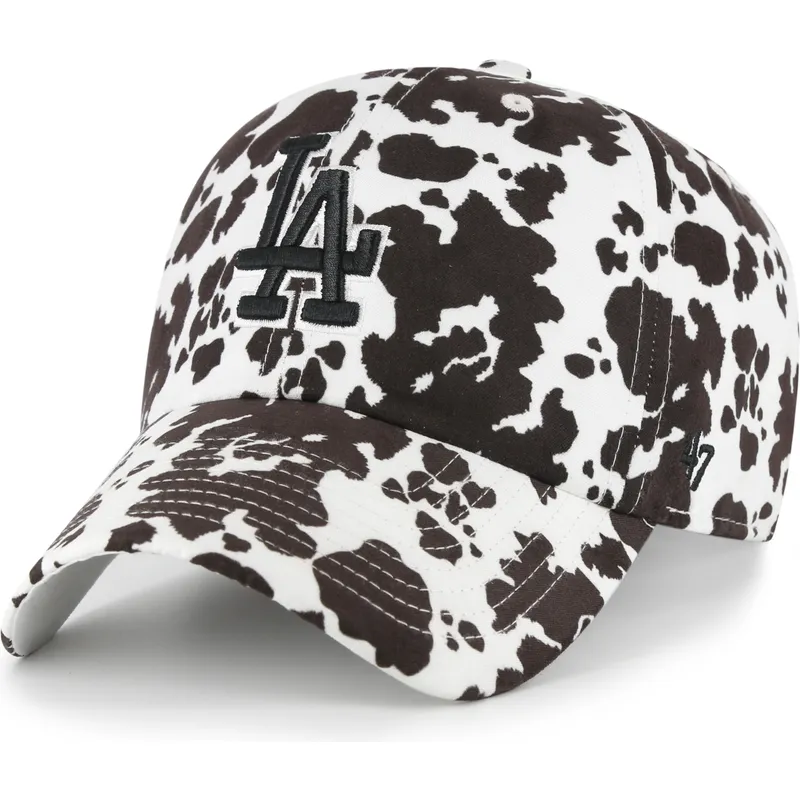 weisse-verstellbare-curved-cap-clean-up-bessie-der-los-angeles-dodgers-mlb-von-47-brand