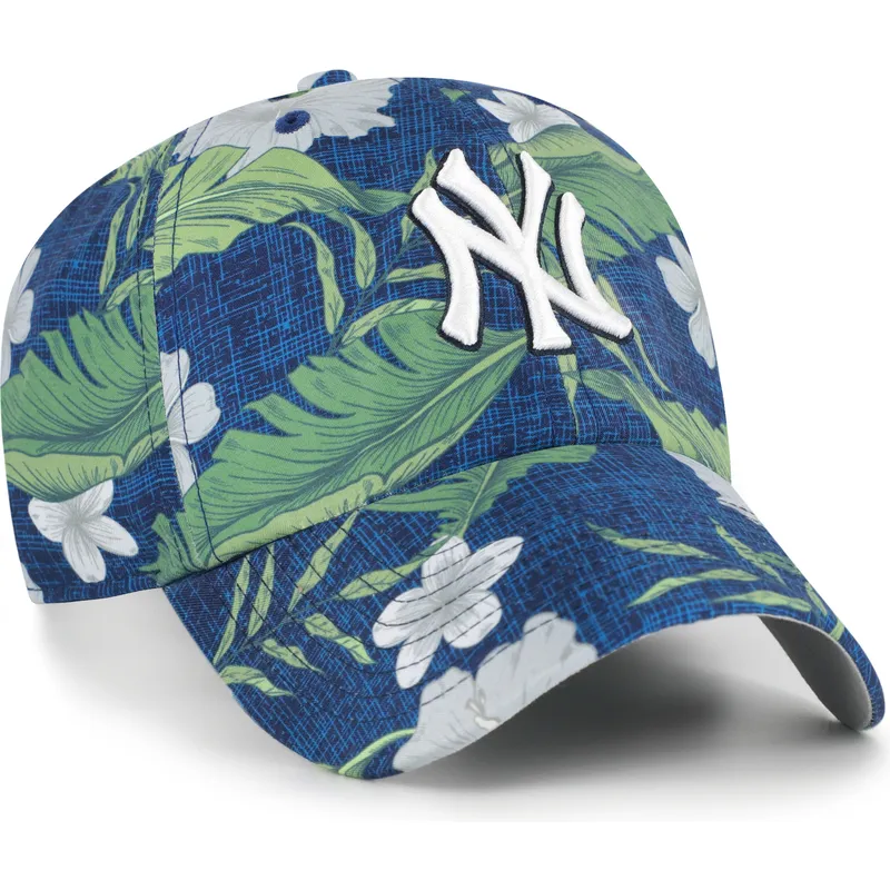 cap-zaoblena-navy-blue-adjustable-strap-clean-up-beach-side-new-york-yankees-mlb-47-brand