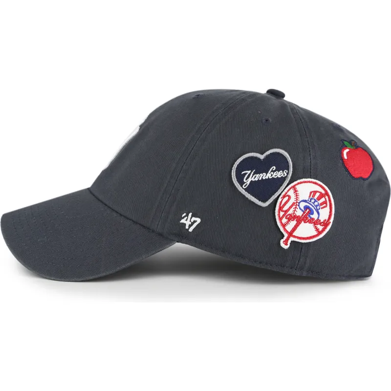 siltovka-zaoblena-tmavomodra-nastavitelny-clean-up-badges-vintage-new-york-yankees-mlb-47-brand