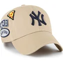 siltovka-zaoblena-khaki-nastavitelny-clean-up-badges-new-york-yankees-mlb-47-brand