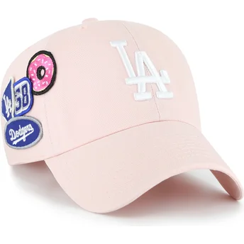 Cap zaoblená pink adjustable strap Clean Up Badges Los Angeles Dodgers MLB 47 Brand