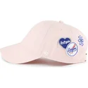 cap-zaoblena-pink-adjustable-strap-clean-up-badges-los-angeles-dodgers-mlb-47-brand