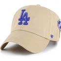 cap-zaoblena-khaki-adjustable-strap-clean-up-badges-los-angeles-dodgers-mlb-47-brand