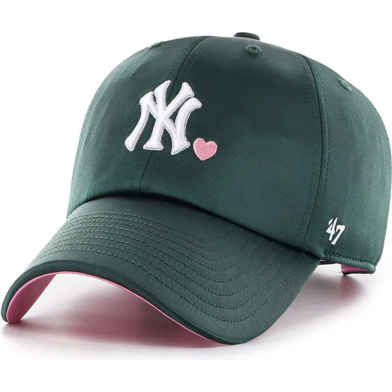 gorra-curva-verde-ajustable-clean-up-with-love-de-new-york-yankees-mlb-de-47-brand