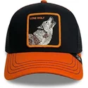 gorra-trucker-negra-y-naranja-lobo-solo-wolf-fab-farm-de-goorin-bros