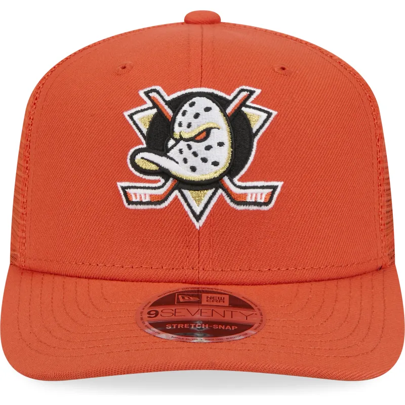 siltovka-zaoblena-oranzova-snapback-9seventy-stretch-snap-evergreen-anaheim-ducks-nhl-new-era