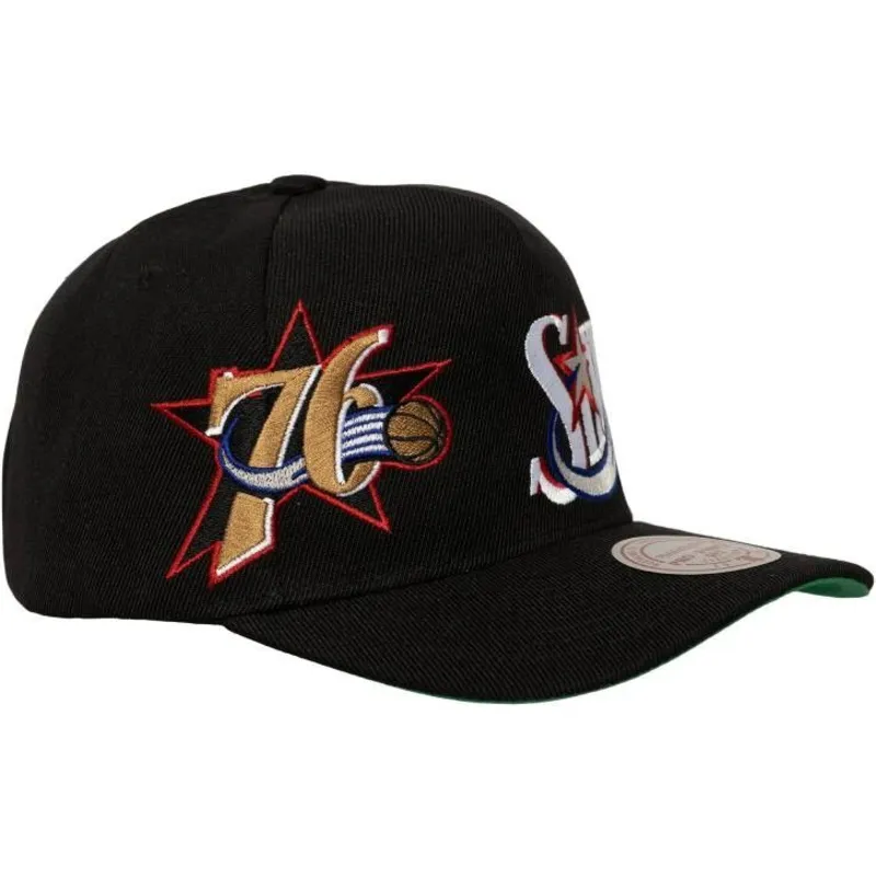 gorra-curva-negra-snapback-busted-pro-de-philadelphia-76ers-nba-de-mitchell-ness