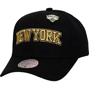 Šiltovky zaoblená čierna snapback Pinned Gold Pro New York Knicks NBA Mitchell & Ness