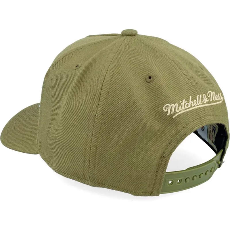 mitchell-ness-curved-brim-fashion-basic-pro-toronto-raptors-nba-green-snapback-cap