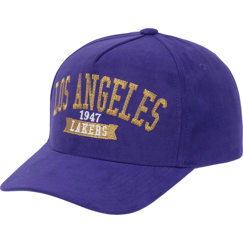 siltovka-zaoblena-fialova-snapback-shady-suede-pro-los-angeles-lakers-nba-mitchell-ness