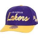 violeta-snapback-team-script-20-pro-los-angeles-lakers-nba-mitchell-ness