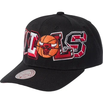 Šiltovky zaoblená čierna snapback Hyper Type Pro Chicago Bulls NBA Mitchell & Ness