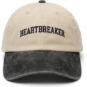 beige-und-schwarze-verstellbare-curved-cap-heartbreaker-von-pica-pica