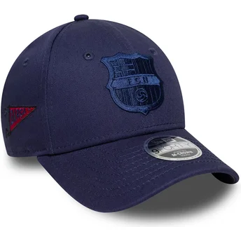 Šiltovky zaoblená tmavomodrá snapback pre deti 9FORTY M-Crown Graphic FC Barcelona LALIGA New Era
