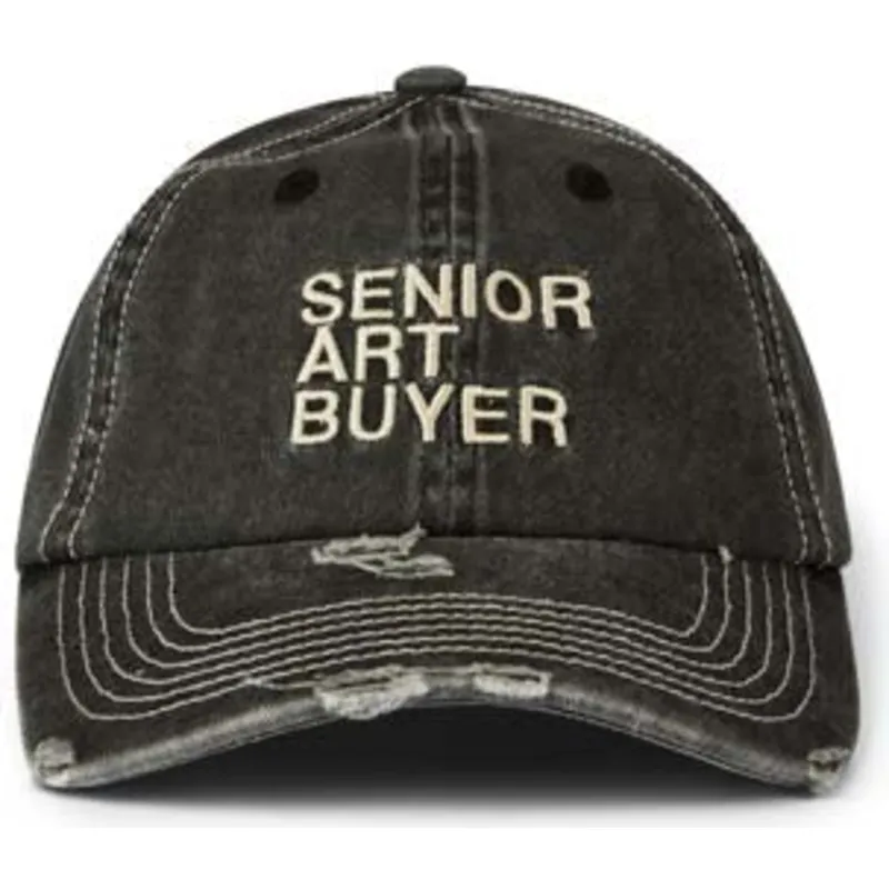 gorra-curva-negra-ajustable-senior-art-buyer-washed-de-pica-pica