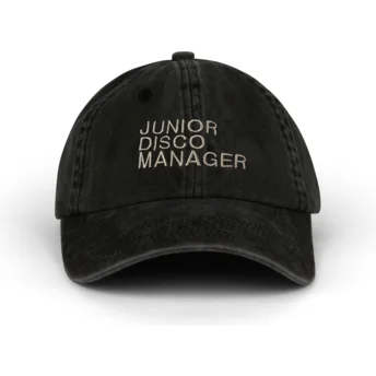 Šiltovka zaoblená čierna nastaviteľný Junior Disco Manager Washed Pica Pica