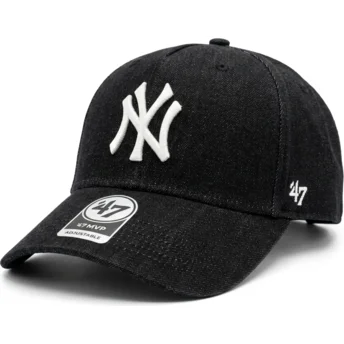 Cap zaoblená black snapback MVP DT Denim New York Yankees MLB 47 Brand