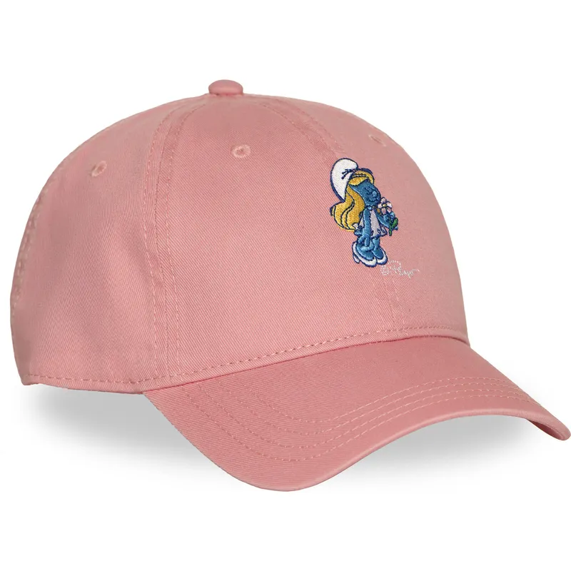 capslab-curved-brim-smurfette-smu2-fetb-the-smurfs-pink-adjustable-cap